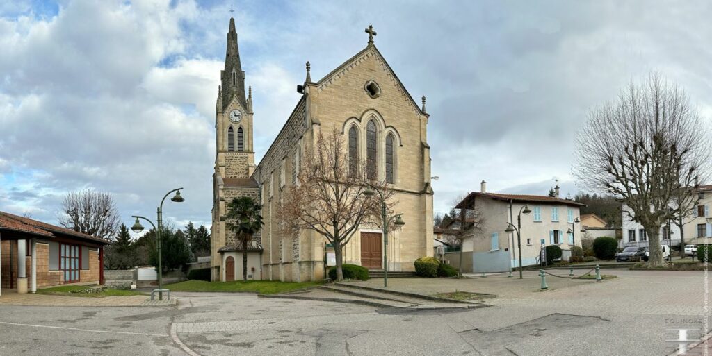 Vue actuelle du parvis de l'église